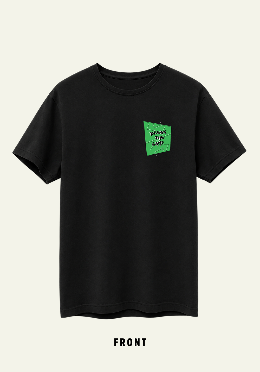 Supima Tee Break the game Black - Front