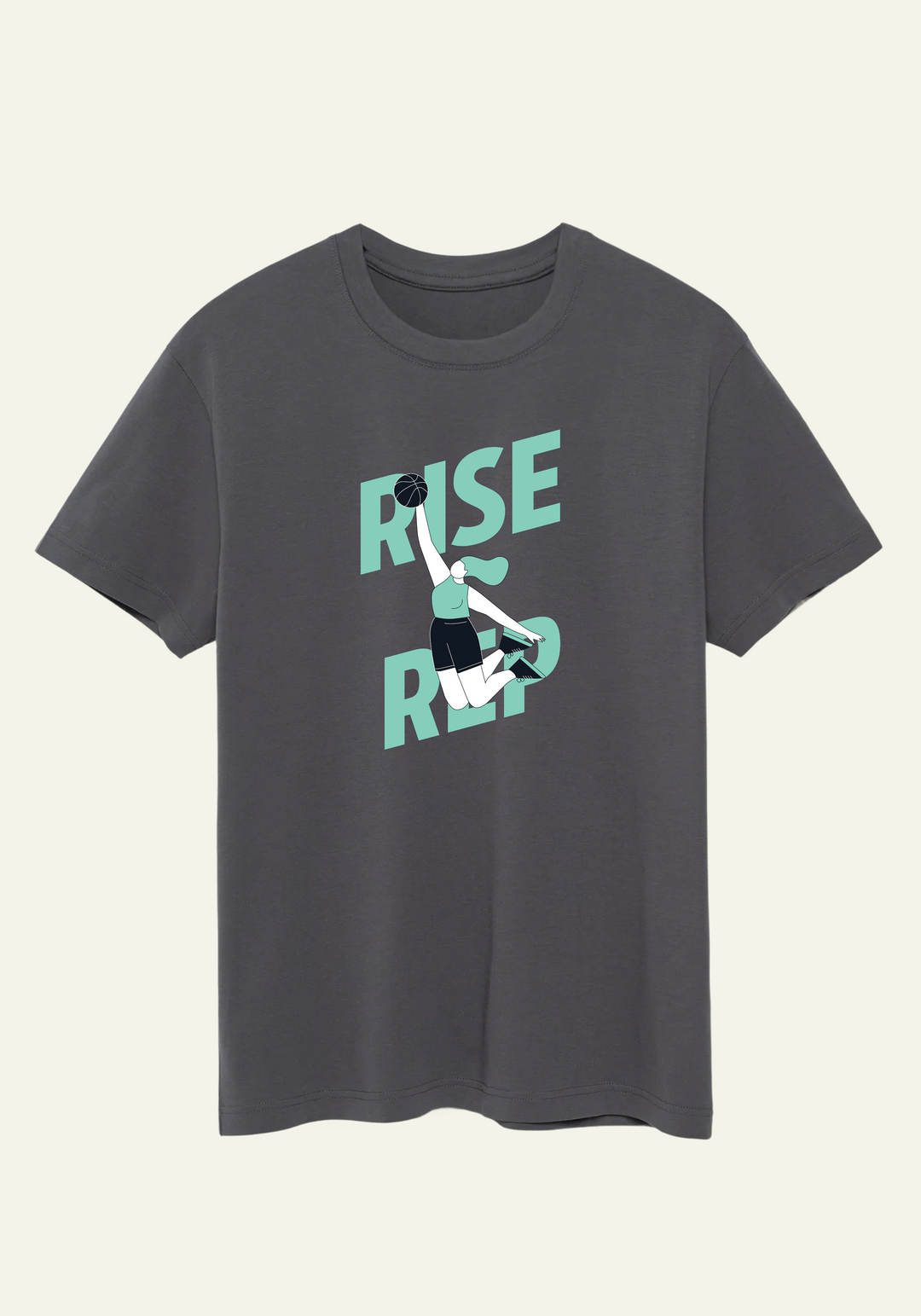 It's Basketball Season, Baby! Slate Premium Tee Front